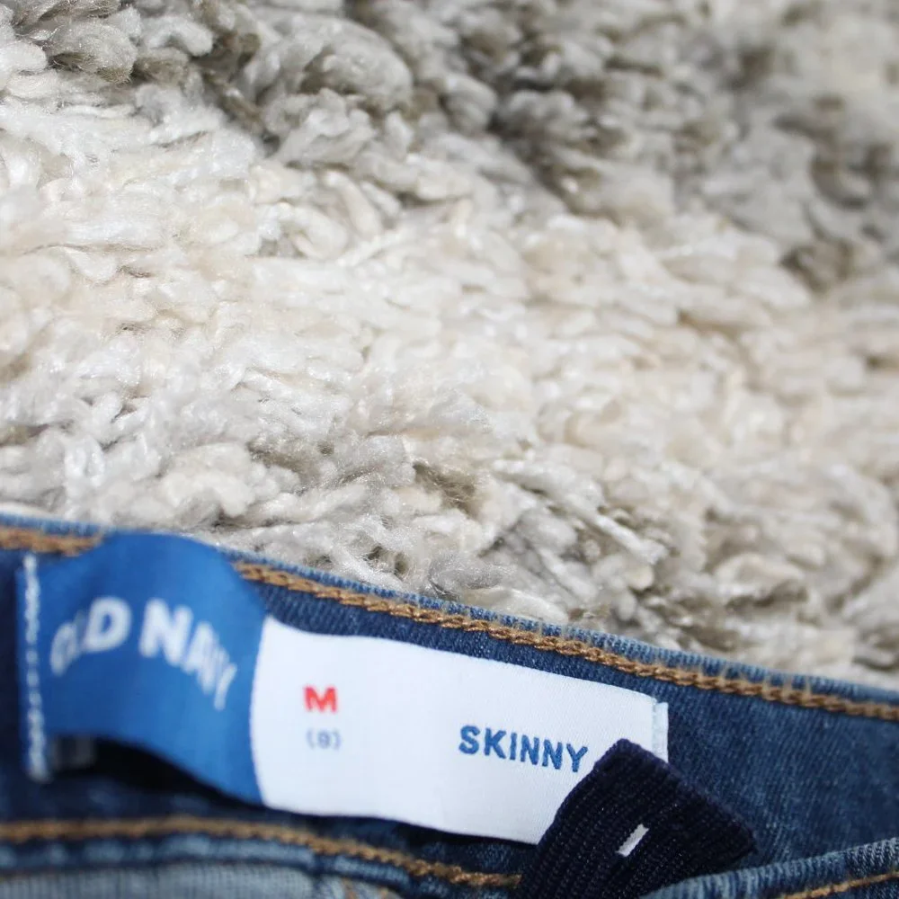 Girls Old Navy Skinny Pull On Jeans Pants Size M (8) Adjustable Waist VGUC